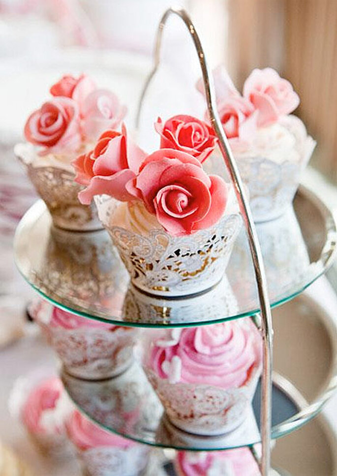 Cupcakes con forma de rosa, de Charo Chic Cakes