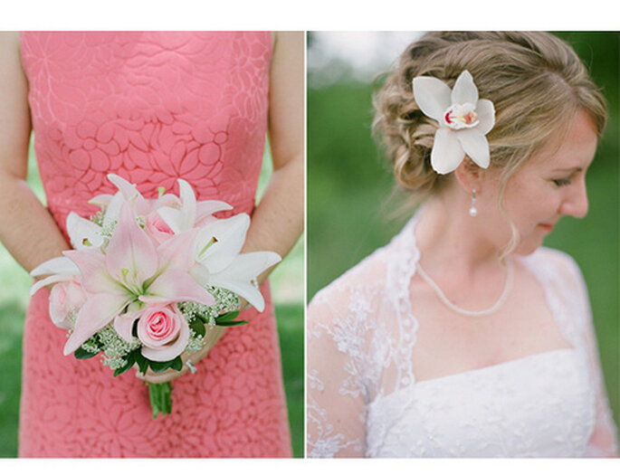 Rose et blanc : une combinaison gagnante ! Photo: Amy Majors Photography