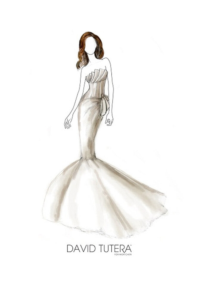 Vision de la robe d'Angelina Jolie parDavid Tutera. Photo: itsabrideslife.com