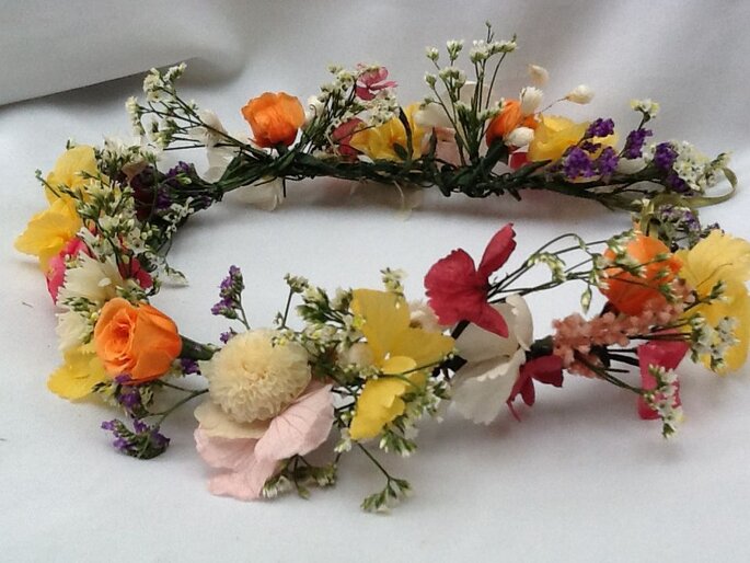 coroa de flores noiva