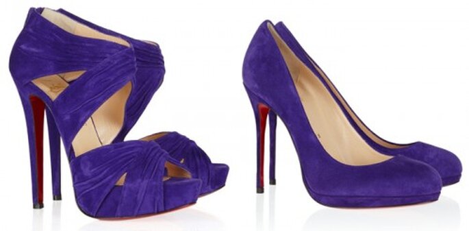 Zapatos de novia en color azul de Christian Louboutin - Foto Shopstyle