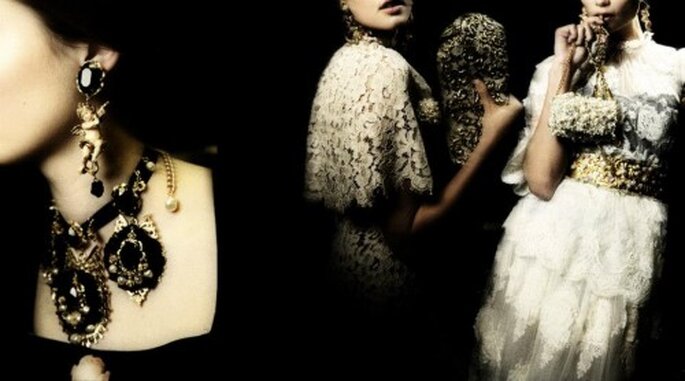 Joyas con inspiración barroca para una novia que se case en primavera 2013 - Foto Dolce & Gabbana