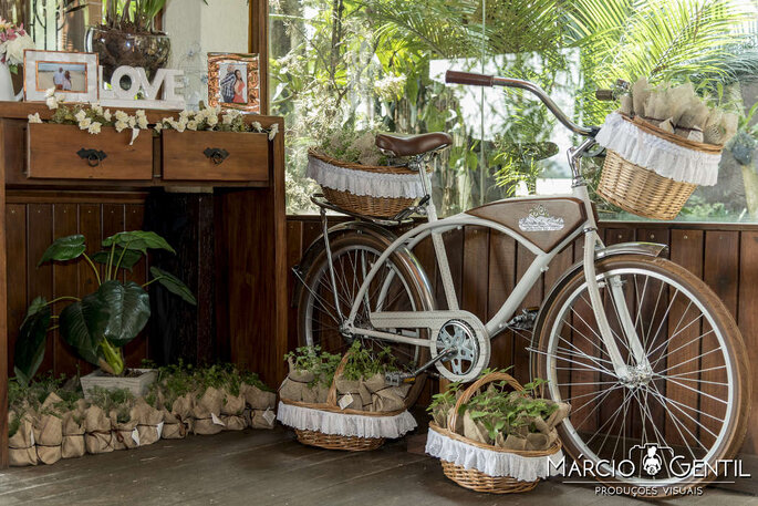 Bicicleta vintage na decoração