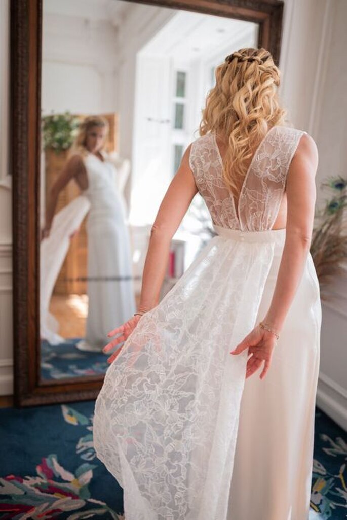 robe de mariée romantique avec voile