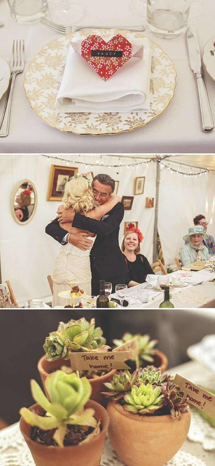 Real Wedding estilo vintage chic con detalles rústicos DIY - Foto Howell Jones Photography