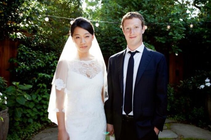 Photo du mariage de Marc Zuckerberg et Priscilla Chan mise sur leur profil Facebook