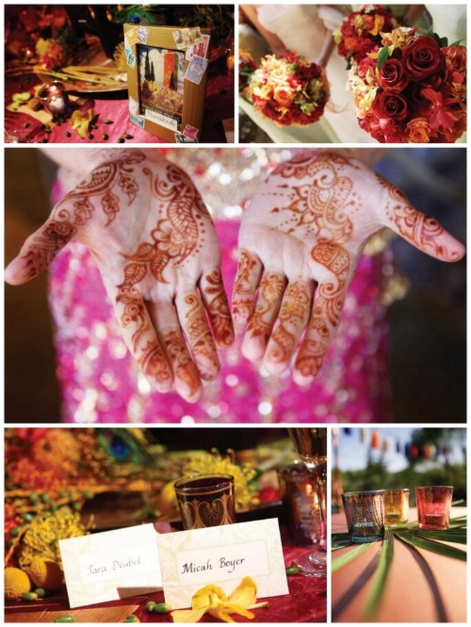 Decoración de boda estilo Marroquí. Foto Stylemepretty