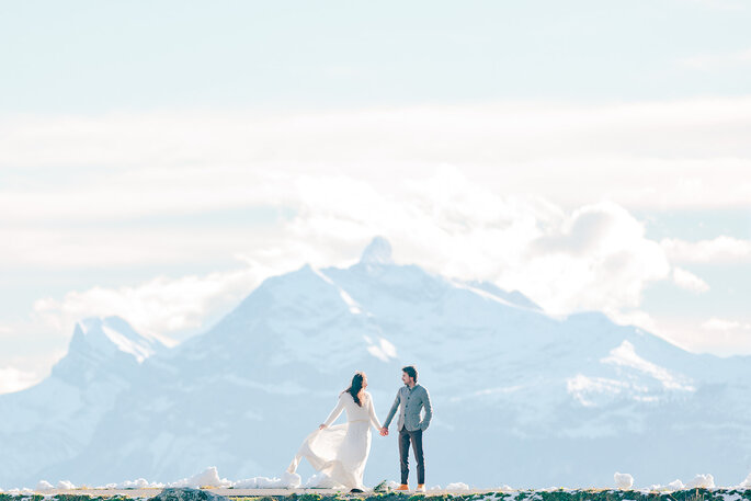 mariage montagne shooting couple paysage