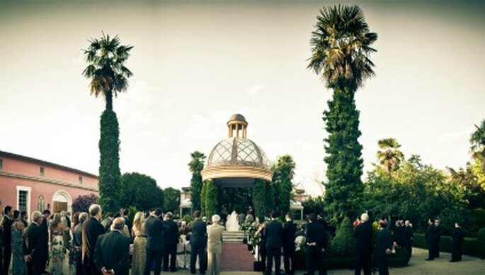Vista de los jardines donde se celebró la ceremonia-Foto: Adrián Tomadín