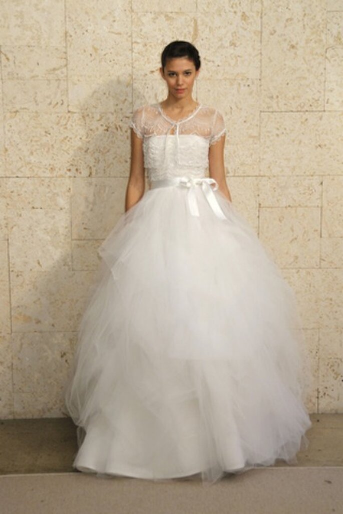 Óscar de la Renta 2012, vestido de novia estilo princesa