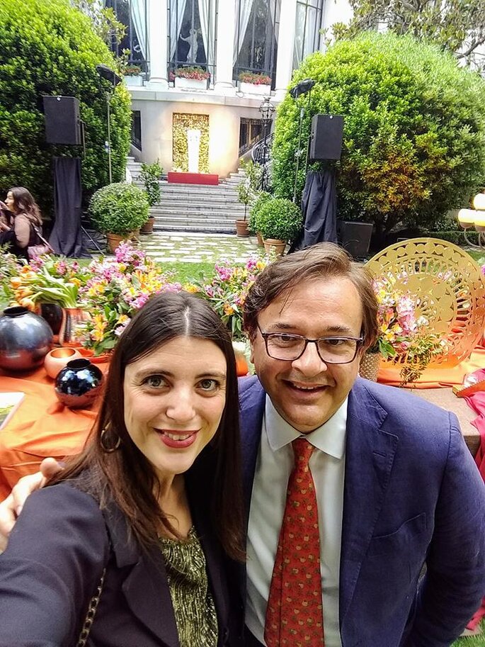 Selfie sorpresa con Angelo Garini, che ha curato gli allestimenti della serata