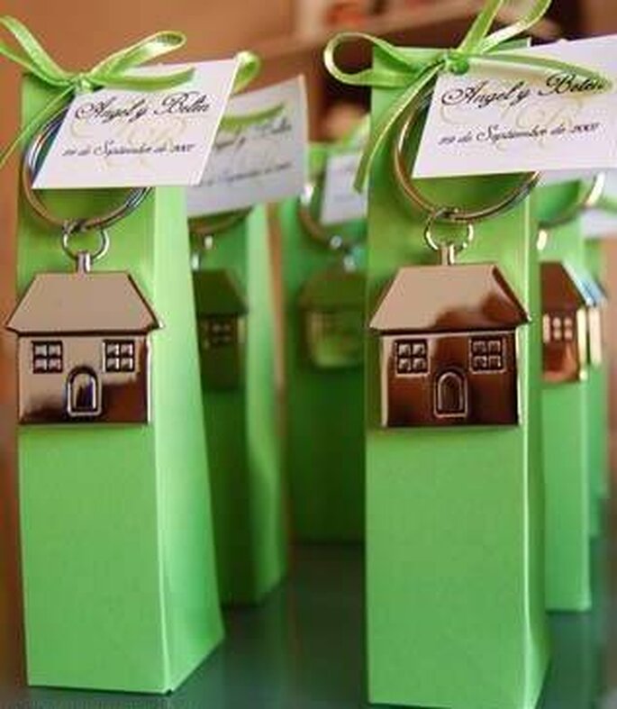 detalles de boda en tonos verdes
