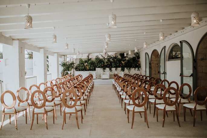 La sala della Masseria San Nicola Savelletri dove si è tenuto il nostro settimo Wedding Club - Foto: Marco Schifa Wedding Photography
