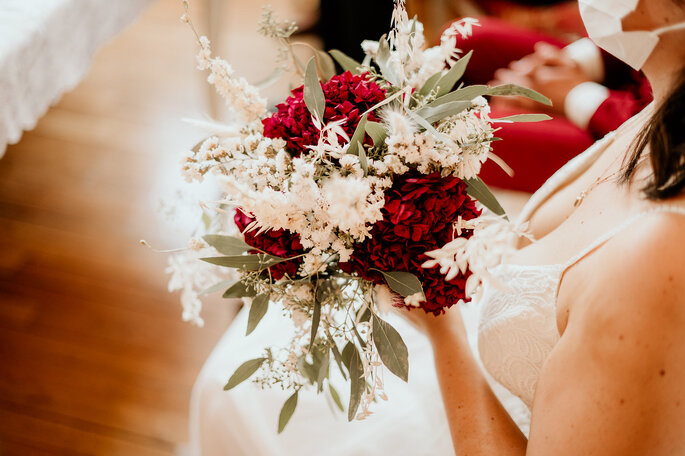 Deco fleurs séchées bouquet mariage