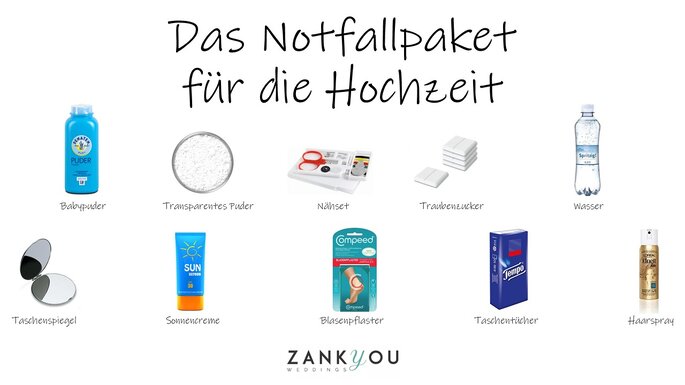 Notfallpaket für die Hochzeit 