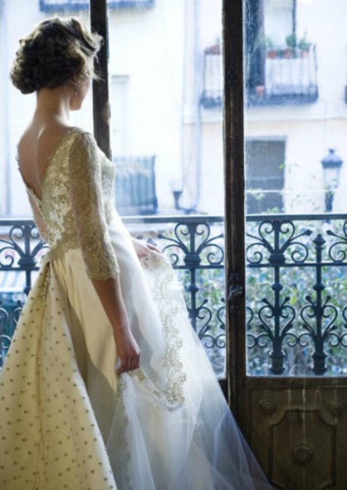 Espalda de vestido de novia realizado por Teresa Palazuelo- Foto: Teresa Palazuelo