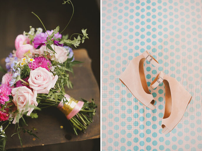 Real Wedding: Un festival de color inspirado en los años 70 - Foto June Bug Company