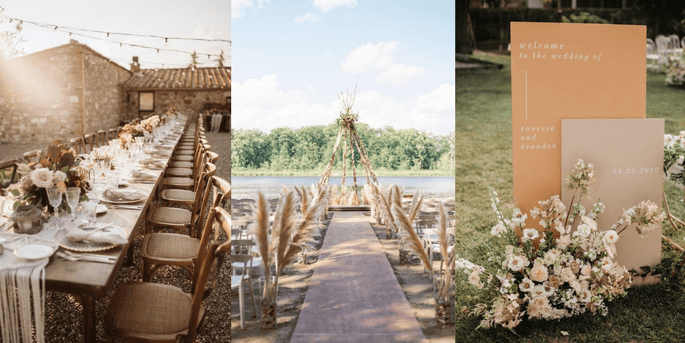 boho chic deco mariage tendance 2022