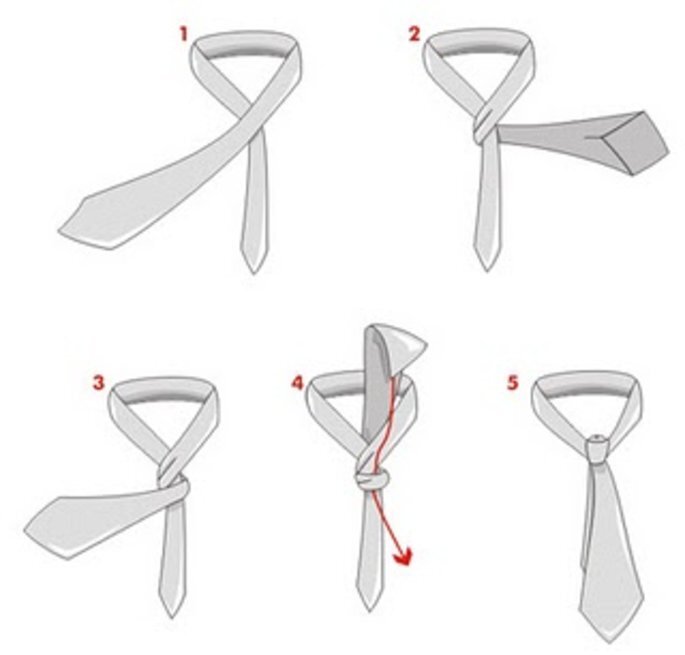 Как завязывать легко галстук