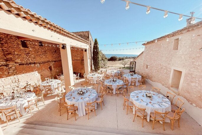 TAbles de mariage Mas de Florette