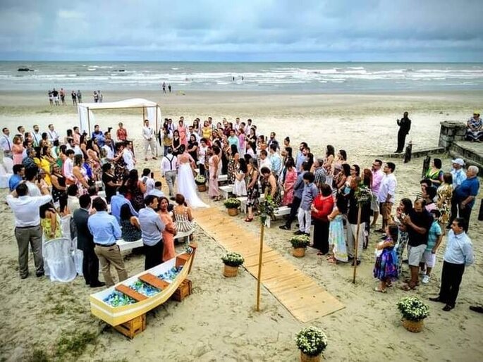 Espaço Vista Mar casamento pé na areia em Itanhaém