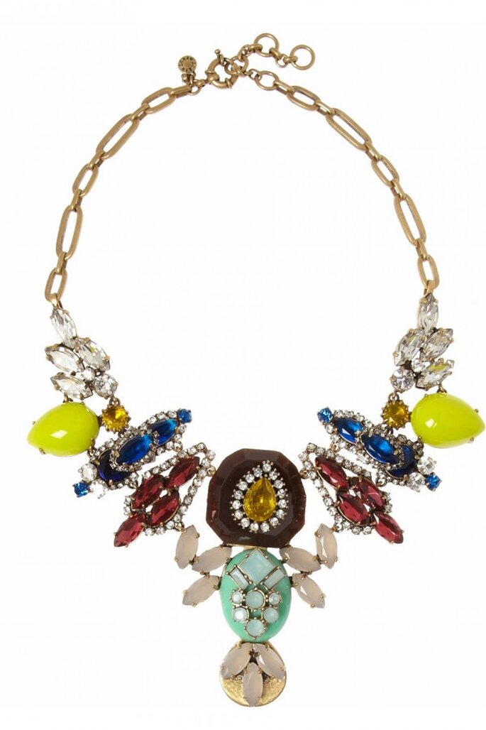 Statement necklace para novia en tendencia - Foto JCrew