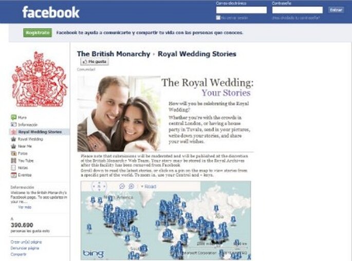 Primera boda real en las redes sociales