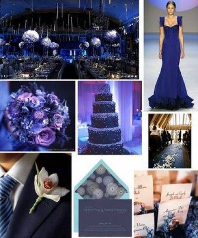 El azul es un color elegante y sofisticado para bodas. Foto: matrimoniemusica.it