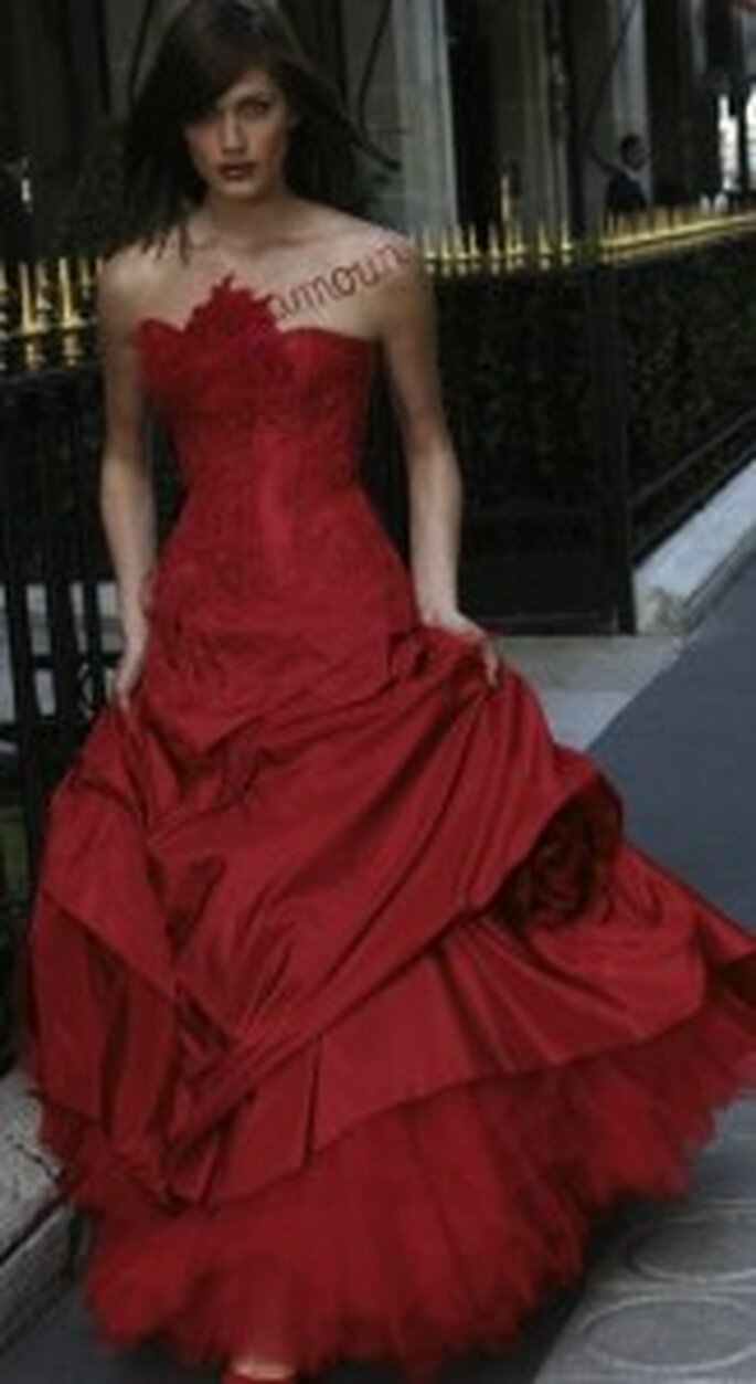 Vestido de novia rojo de Cymbeline