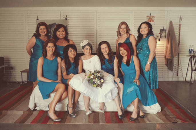 Colores de moda para vestidos de damas de boda 2013. Fotografía One Love photo