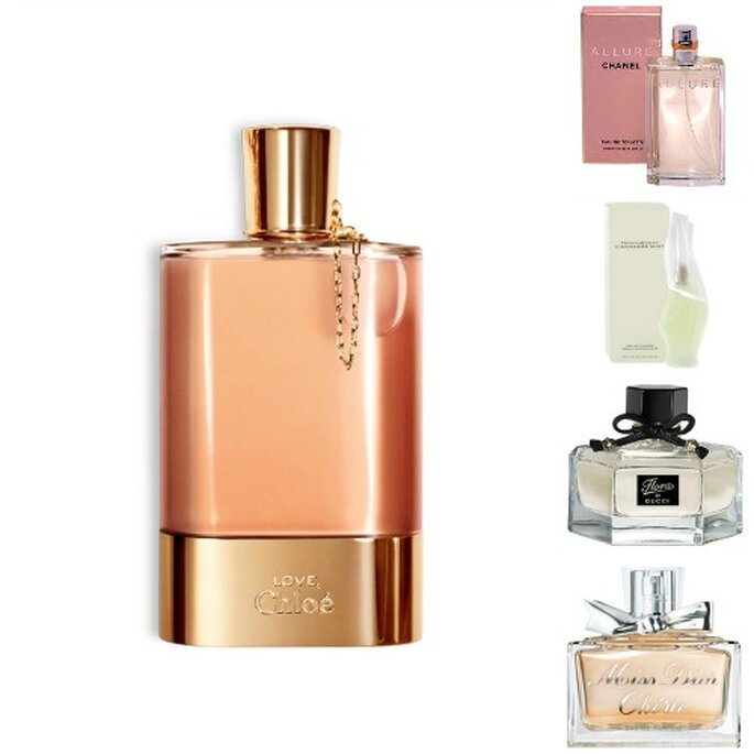 El perfume de la novia te recordará toda la vida tu gran día. Foto: Chloé, Dior, Gucci y Chanel