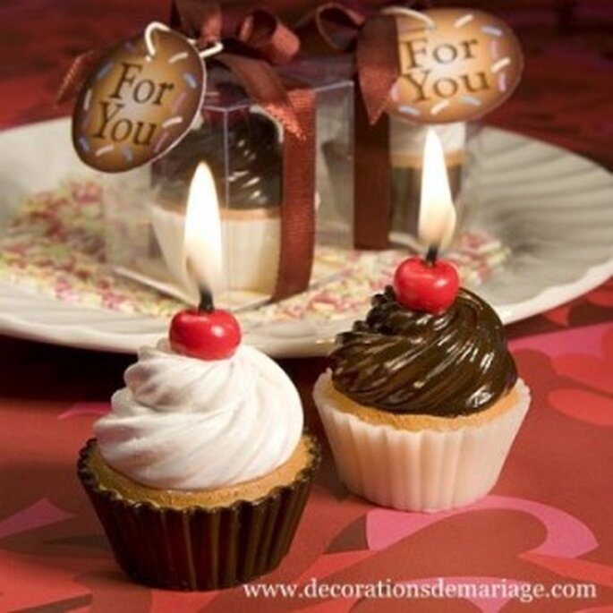 Des bougies en forme de cupcakes pour vos tables de mariage : Une idée gourmande !