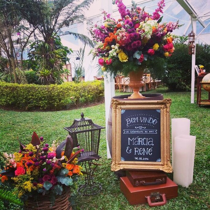 Placa de vem vindo para casamento