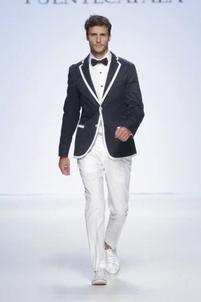 Vestido de novio con estilo marinero de Fuentecapala 2015