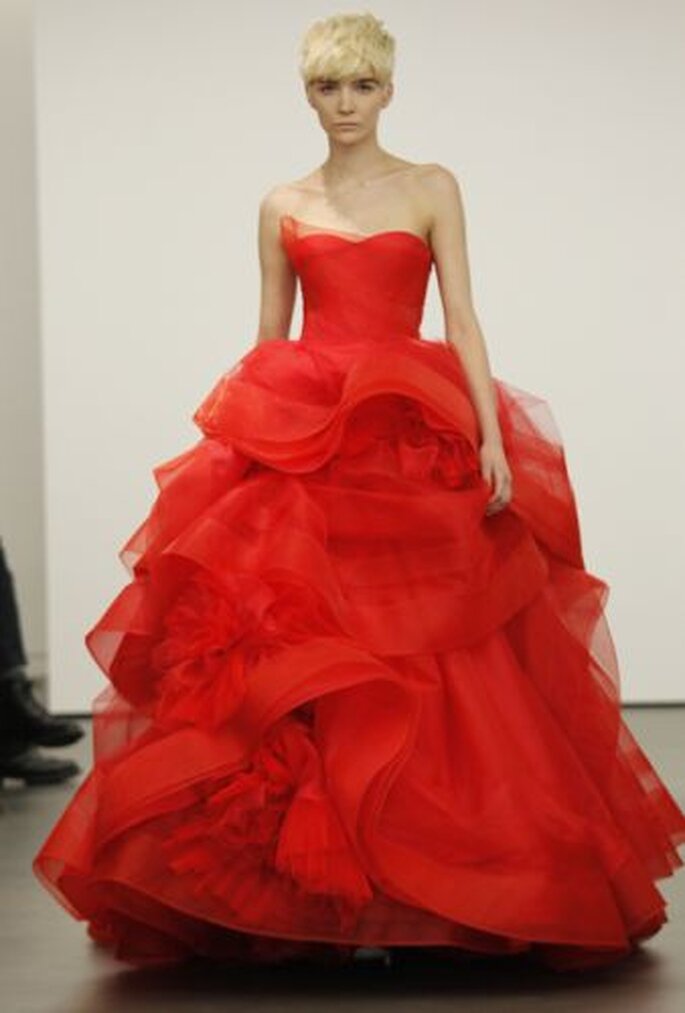 Vestido de novia rojo de Vera Wang - Primavera 2013