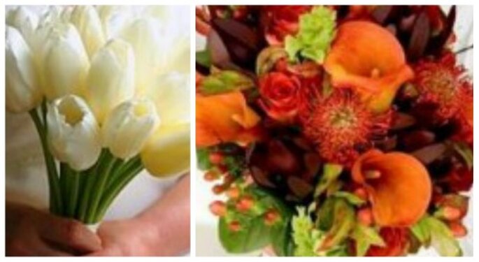 Puedes elegir flores de temporada para tu ramo de novia