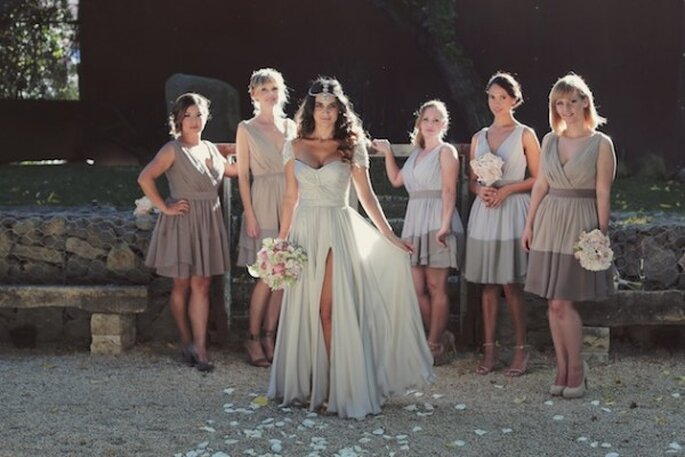 Real Wedding : la mariée dans une robe Reem Acra et un cadre stylé - Photo Traci Griffin Photography