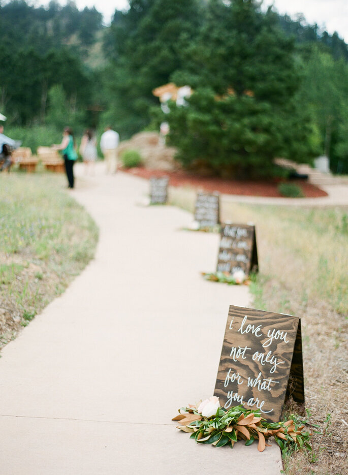 letreros originales de madera para boda