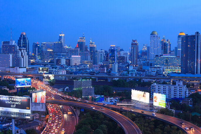 Aerial Photograph at Bangkok (Ratchaprarop Rd.), Bangkok