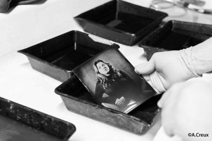 technique photographique en noir et blanc au collodion humide pour mariage