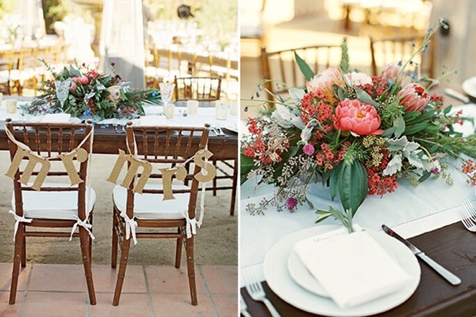 Una boda inspirada en un estilo boho glam al aire libre - Foto Lane Dittoe