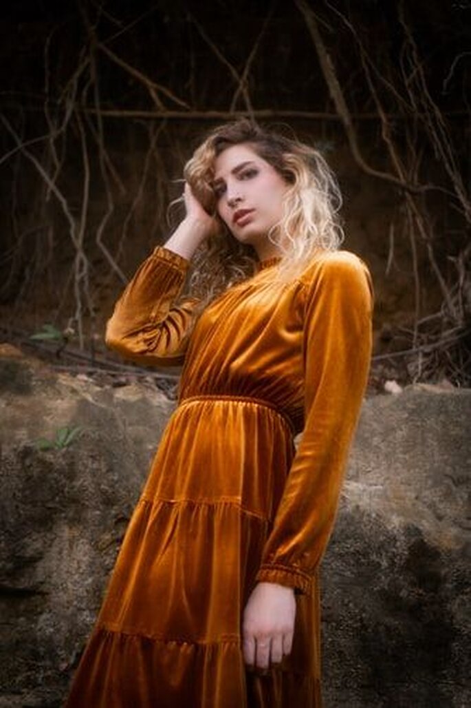 orangenes kleid