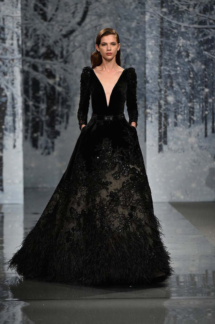 Vestido de novia negro