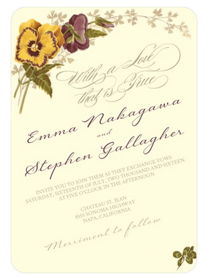 Colección exclusiva de invitaciones de boda de Claire Pettibone - Foto Wedding Paper Divas