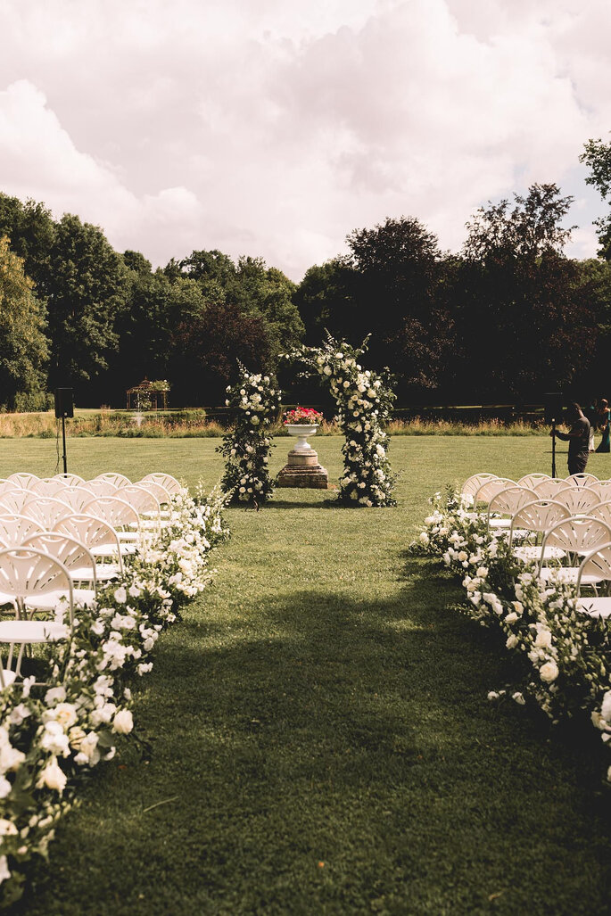 cérémonie de mariage jardin château dans les Yvelines