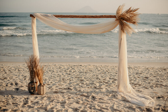 decoração de casamento na praia