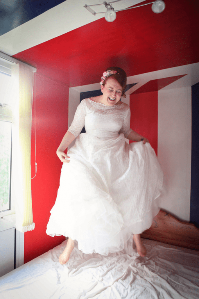El vestido de Angela muy romántico y perfecto para sue stilo - Foto Haywood Jones Photography