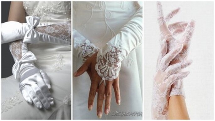 3 propuestas de guantes de novia con encaje