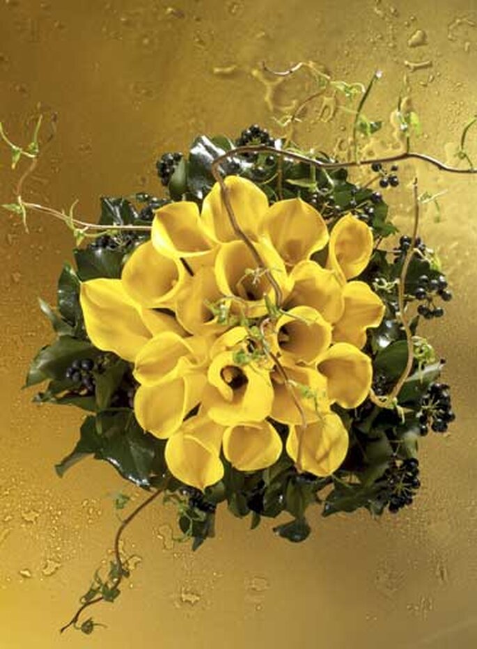 Bouquet de calas amarillas