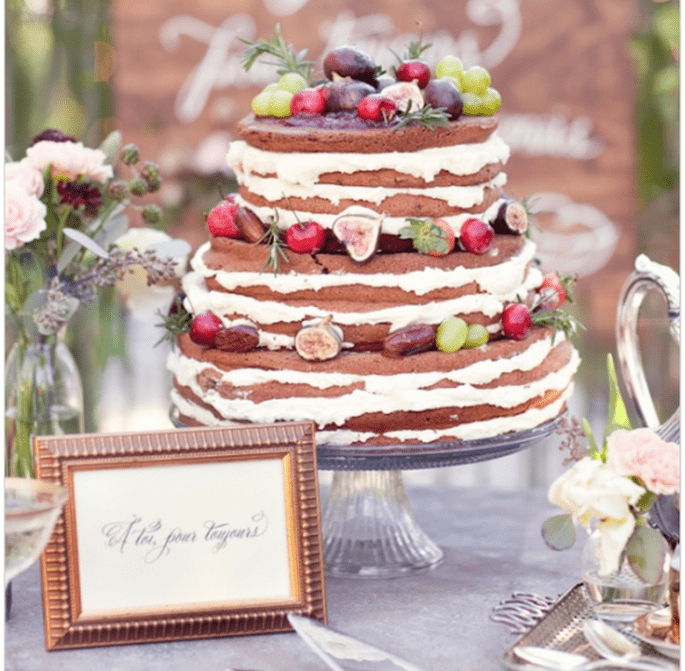 El naked cake, la tendencia más deliciosa en pasteles de boda - Foto Half Orange Photography
